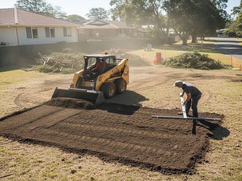 Mulch Area Levelling Cairns Qld