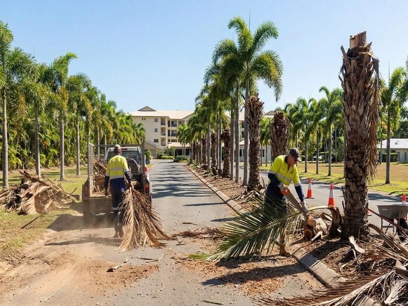 Dead Palm Removal Site Cairns Qld