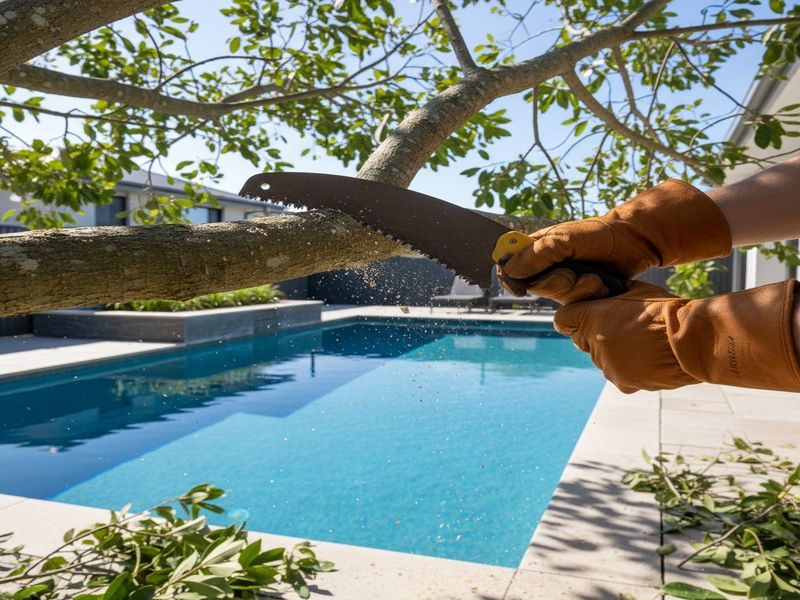 Palm Cleaning Near Pools Cairns Qld