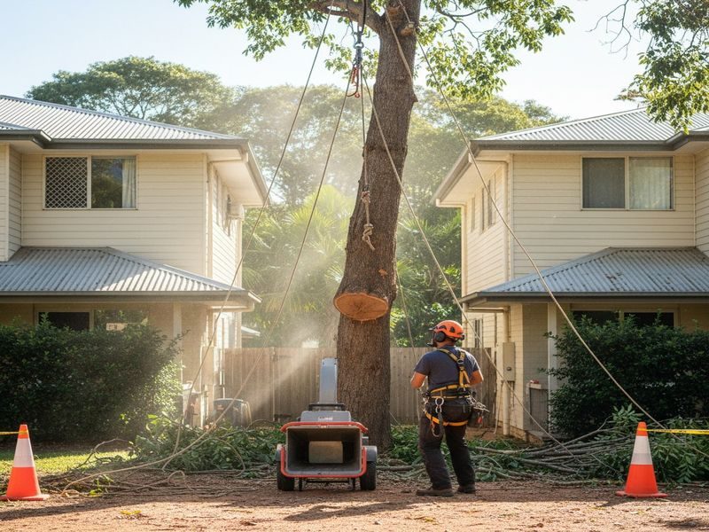 Tree Removal Behind Units Cairns Qld