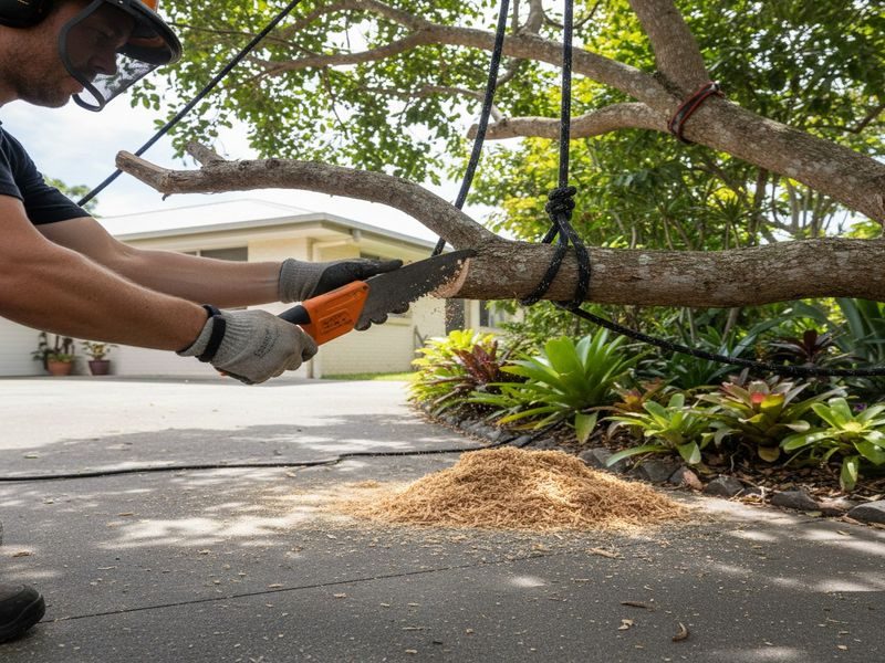 Rigged Trunk Section Removal Cairns Qld