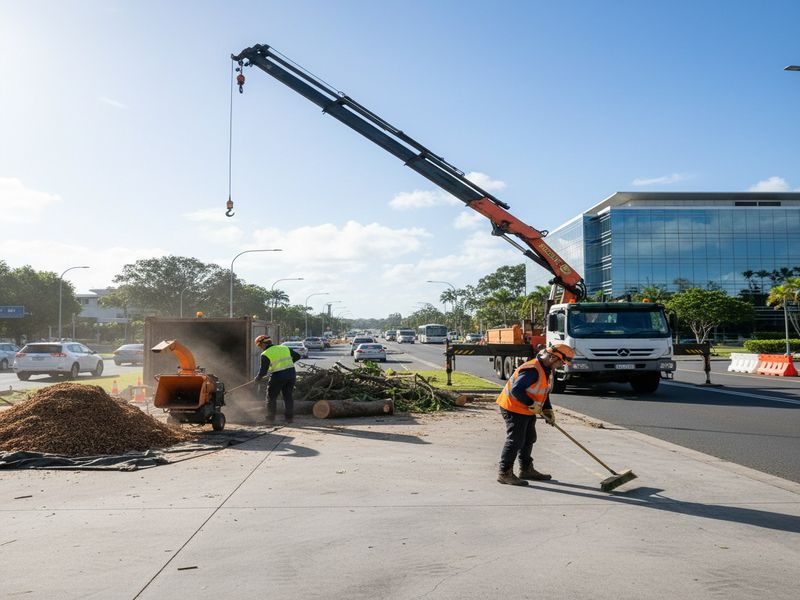 Crane Assisted Palm Removal Cairns Qld