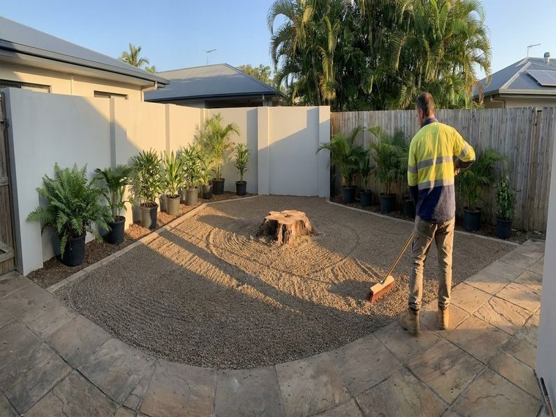 Stump Grinding Behind Units Cairns Qld