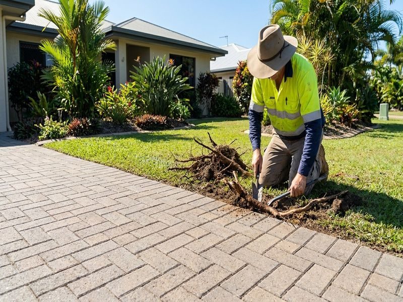 Root Removal Near Driveways Cairns Qld